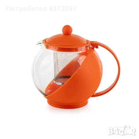 Кана с цедка Muhler MR-8126ОJS 1.25L, оранжева, снимка 1