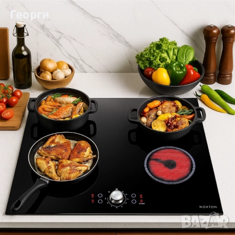 Стъклокерамичен плот NOXTON NTC-D46082, 4 зони, нов