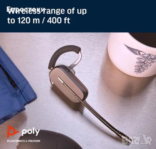 Професионална безжична слушалка Plantronics CS540, снимка 4 - Слушалки, hands-free - 49426390