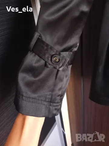 Черен тренчкот / шлифер размер, снимка 4 - Палта, манта - 48837557