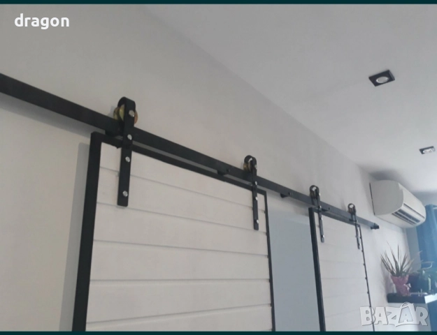 Механизъм за плъзгаща врата, пълен комплект/ slide barn door kit, снимка 2 - Интериорни врати - 52501151