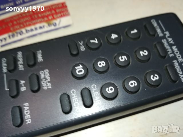 SONY CD REMOTE CONTROL-SWISS 2005240914, снимка 5 - Ресийвъри, усилватели, смесителни пултове - 45818395