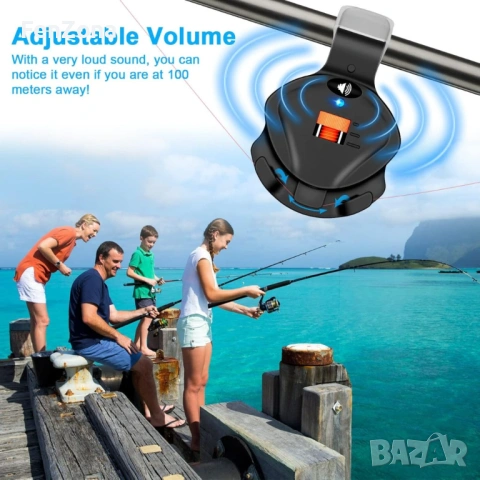 Електронен LED звънец за въдица с регулируем звук - идеален за дневен и нощен риболов на шаран, снимка 3 - Въдици - 54101178