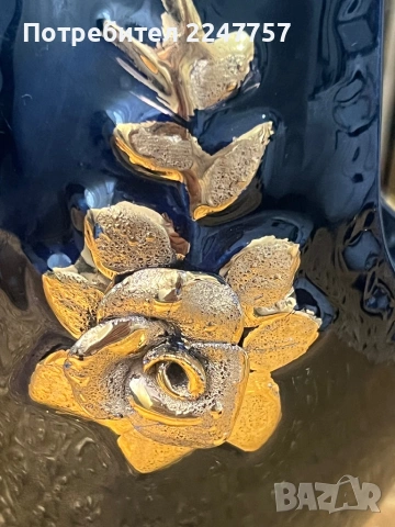 Ваза кошница порцелан Echt Kobalt, снимка 4 - Антикварни и старинни предмети - 53022220