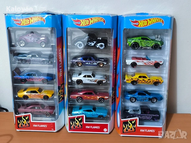 Комплект метални колички Hot Wheels с нарушени опаковки