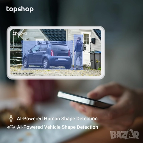 Нова EZVIZ 4G LTE клетъчна камера с батерия, безжична, цветна, нощно виждане, 24/7, без Wi-Fi, CCTV , снимка 8 - IP камери - 52054130