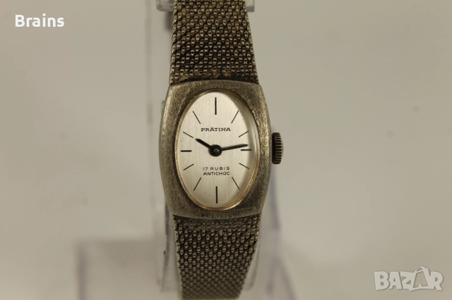 1960's PRATINA Дамски Сребърен Часовник Швейцарски, снимка 3 - Дамски - 51745418