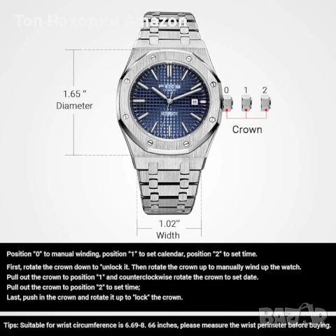 Feice часовник Оригинален Нов, снимка 6 - Мъжки - 54032516