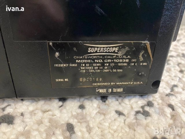 Superscope CR-10535, снимка 6 - Радиокасетофони, транзистори - 52413340