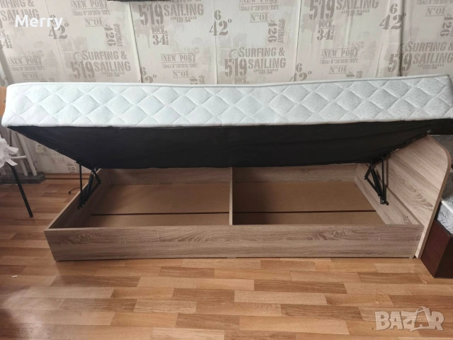 Легло Сити с повдигащ механизъм и матрак, снимка 3 - Спални и легла - 53992686