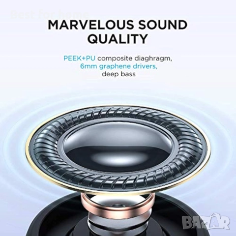 Безжични слушалки BOMAKER, Bluetooth 5.0 стерео, графенови драйвери с дълбок бас, снимка 2 - Bluetooth слушалки - 52479504