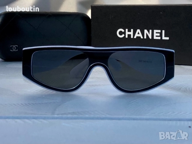 Дамски слънчеви очила маска черно и бяло, снимка 3 - Слънчеви и диоптрични очила - 51703389