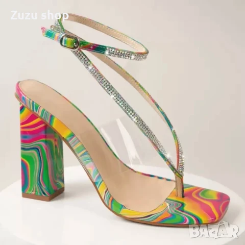 Дамски сандали на ток, снимка 2 - Сандали - 50937969