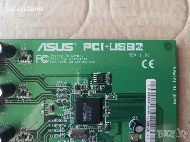 Asus PCI-USB2 4-port USB 2.0 PCI Controller Card, снимка 7 - Други - 47473025