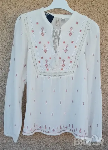 Оригинални кенарени блузи с бродерия блестящи лотори и мъниста, с битови народни мотиви., снимка 14 - Туники - 49978914