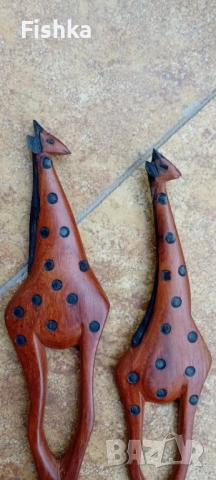 Комплект за салата от червено дърво махагон ръчна изработка, снимка 3 - Декорация за дома - 53019987