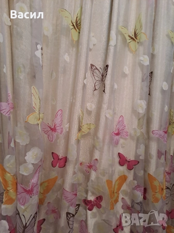 Плътна завеса с тънка декорация 3.45 на 2.47 см, снимка 6 - Пердета и завеси - 53611237