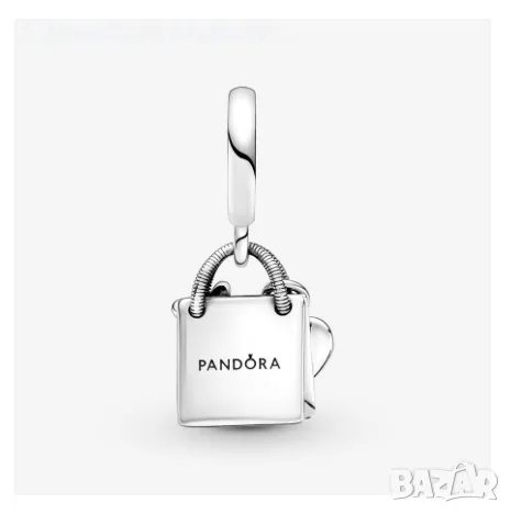 Сребърен талисман 925 Pandora I Love Shopping , снимка 2 - Гривни - 46881510