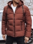 Мъжко зимно ватирано яке с качулка, 4цвята , снимка 6