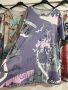 Прекрасна еластична и мека дълга туника със странични джобове в модерен лилав десен, снимка 1