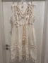 Нестандартна рокля дантела с декорация S/M, снимка 4