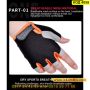 Еластични ръкавици без пръсти за колоездене и други видове спорт в черен цвят - КОД 4058, снимка 7