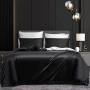 Сатенена Завивка тип плик 240х260 см. черно-бяла с 2 калъфки за възглавници 65х65см с цип., снимка 5