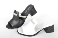 СЕЗОН'24! Елегантни дамски чехли от естествена кожа на ток - Два цвята, снимка 1