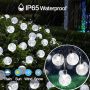 Соларни градински светлини: 50 LED, 8 режима, водоустойчиви, за декорация., снимка 5