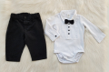 Панталон и боди риза  с папионка H&M 3-6 месеца, снимка 1
