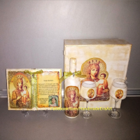Подарък за Кръстници-Състарена книга- икона/+ снимка и поздрав по избор, снимка 2 - Подаръци за кръщене - 40650907