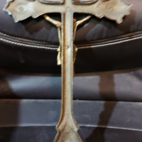 Настолен кръст с разпятие. , снимка 6 - Антикварни и старинни предмети - 44937675