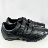 Мъжки обувки Geox, Естествена кожа, 47, 31cm, Черен, Като нови, снимка 3 - Спортно елегантни обувки - 44961210