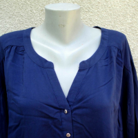 5XL Нова тъмно синя риза  Sheego, снимка 4 - Ризи - 44963018