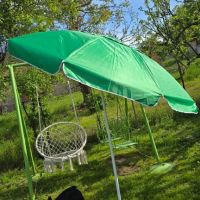 Градинански чадър с чупещо рамо и UV защита с ВЕТРОУСТОИЧИВА КЛАПА 220/220см, снимка 2 - Градински мебели, декорация  - 45682421