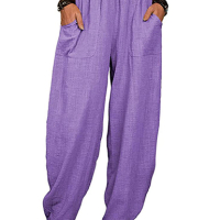 Дамски широки панталони с джобове, 9цвята , снимка 11 - Панталони - 45036252