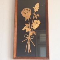Декорация за стена от соца с рязани от дърво рози, снимка 1 - Декорация за дома - 45437568