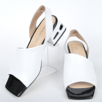 СЕЗОН'24! Дамски сандали от естествена кожа с ефектен ток - Два цвята, снимка 3 - Сандали - 44938655