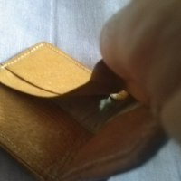 Малко портфейлче за пари и стотинки естествена кожа 95х85мм, снимка 4 - Портфейли, портмонета - 44943567