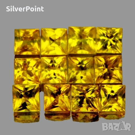 Сапфири калибрирани intense yellow 12 броя, снимка 1