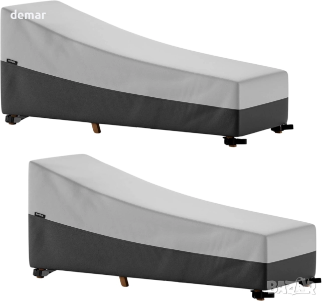 EVRBUL 2 бр. 213Д x 81Ш x 81В см здрави 420D водоустойчиви калъфи за шезлонги, снимка 1
