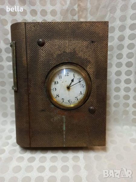Масивен стар бронзов часовник-книга 6 кг, снимка 1