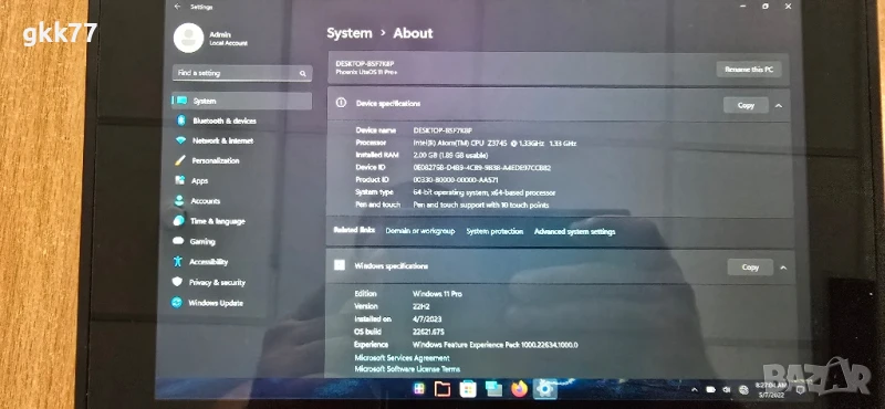 Таблет, 10" с процесор на Intel, модел Zebra ET50PT., снимка 1