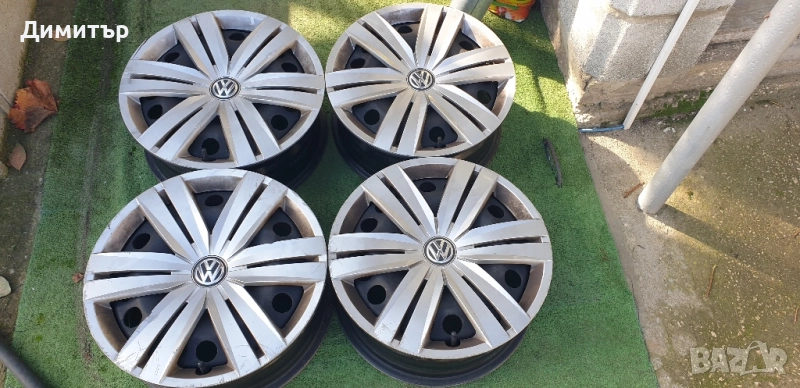 Оригинални немски железни джанти 16 цола 5х112 с тасове за Фолксваген. , снимка 1