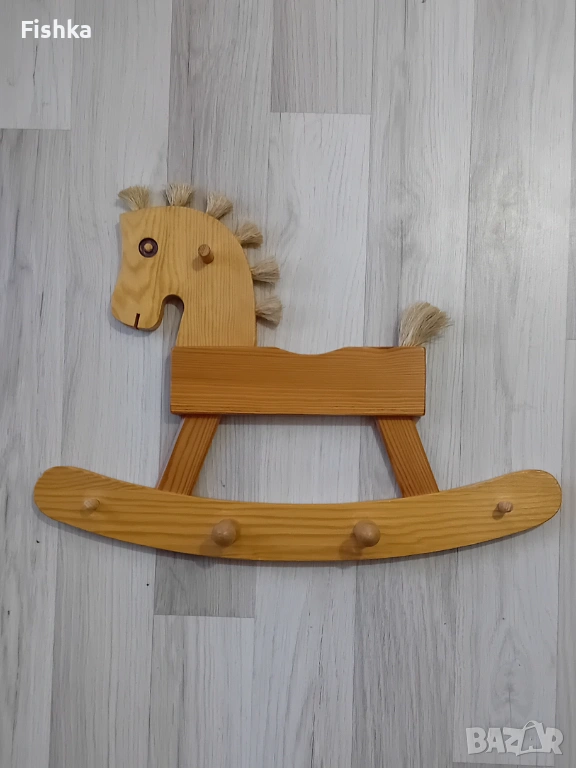 Винтидж дървена закачалка Конче Германия ръчна изработка, снимка 1