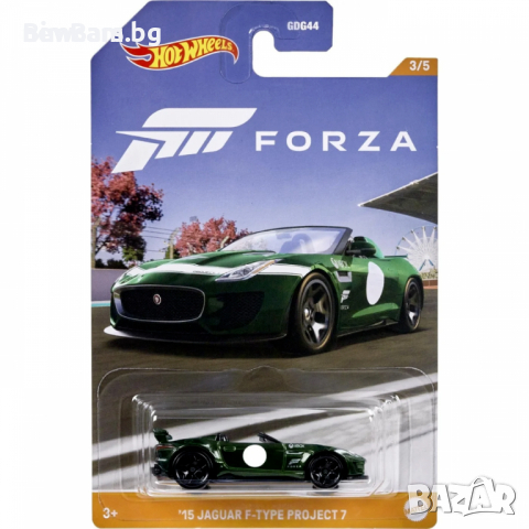 Колекционерска количка Hot Wheels FORZA 15 JAGUAR F-TYPE PROJECT 7, снимка 1