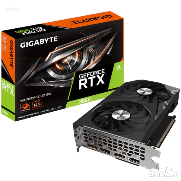 GIGABYTE GeForce RTX 3060 WINDFORCE OC rev. 2.0, 12GB GDDR6, 192-bit , снимка 1