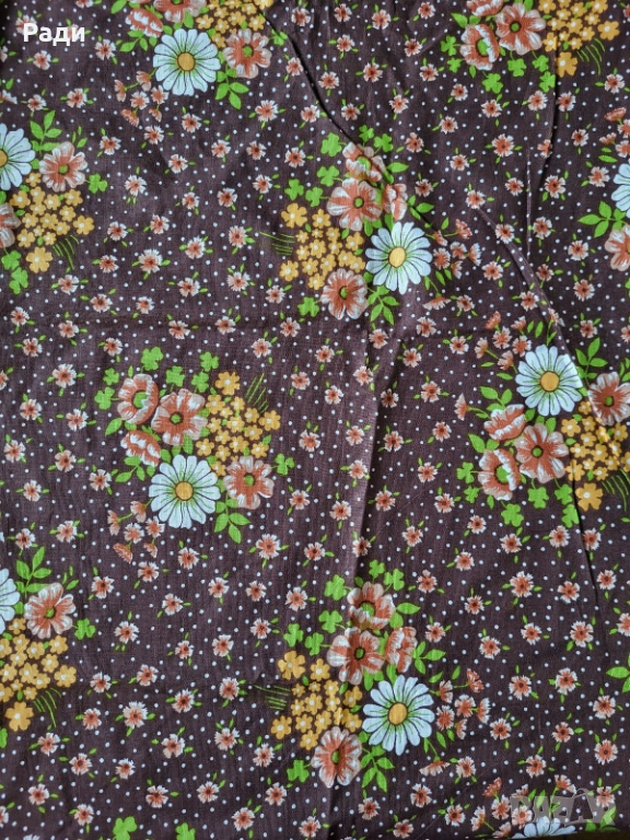 Продавам платове за рокля кафяви с цветя , снимка 1