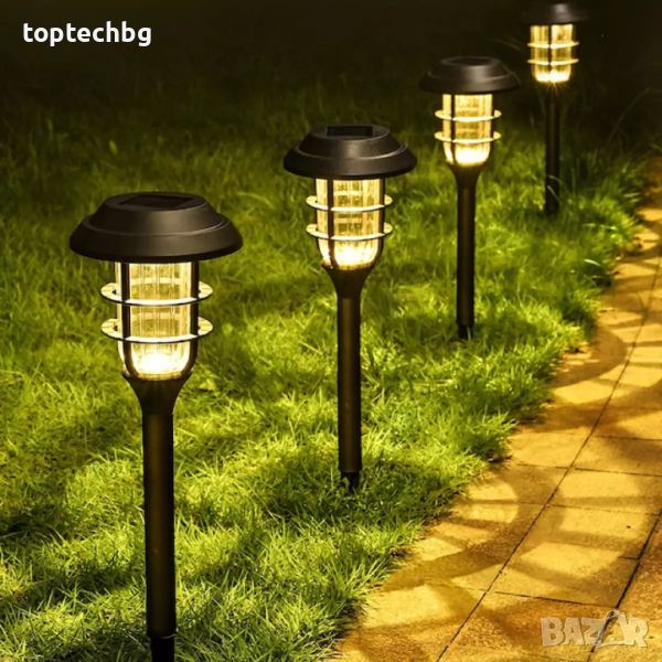 Соларни лампи за градина 44см 6 броя, снимка 1