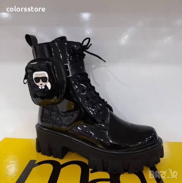 Равни боти - черен лак - BKL2 , снимка 1